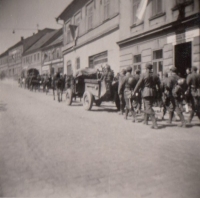 The retreating German troops, May 1945, Hlinsko in Bohemia