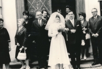 The wedding of Tomislav and Táňa Vašíčeks in 1967