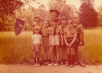 Muchomůrka Scout Company, of which the witness was a member, 1970
