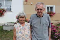 Josef Brzoň - Bernartice 75 - with his wife; 2019