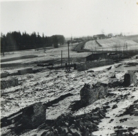 January 1961 - foundation of cowshed of the united agricultural cooperative in Rychnov