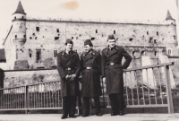 Ladislav Císař on the far right, at the military service in Zvolen.