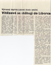 Článek o vítězství kapely Rudolfa Mihulky na celostátní soutěži, rok 1971