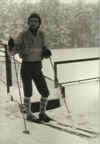 Vladimír Špirk v Jizerských horách v roce 1981