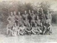 Václav Fořt (fourth left in the second row) n military service, Craiova