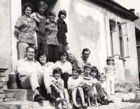 The Záleský family in Litomyšl with their mother, the 1960s 
