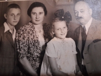 Kostsánszky family - from the left Daniel, mother Ilona, sister Judita and father Koloman