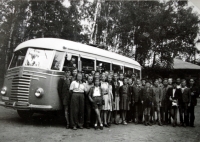 On a school trip, early 1950s 

