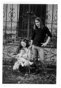 Jiřina Nehybová with her daughter Alice and husband Roman Nehyba