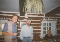Fedor Gál and František Černý at the Helšus family summer house 