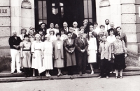 Teaching staff of the Gymnasium in Teplice, 1990