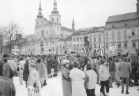 General strike in Jihlava on November 27, 1989