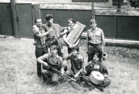 Vojenská kapela (Václav Němec dole uprostřed), 1989
