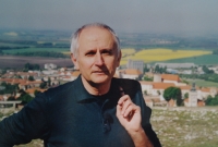 Karel Janoušek at the chapel of St. Šebestiána above Mikulov approximately in 2009, where he worked at that time