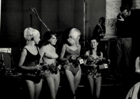 Electing a beauty queen - National Celebration at Kozí Hrádek, 1969
