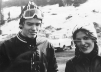 Pavel Svítil with his wife-to-be in 1975