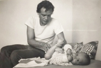 Pavel Svítil with his son in 1984