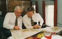 With Václav Havel in 1997