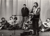Talks with the audience in the F. X. Šalda Theatre Liberec, 1989