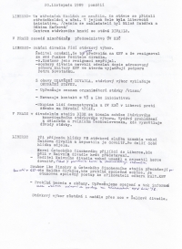 Ladislav Dušek's diary entries, November 1989