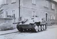 German tank in Hlinsko in 1945