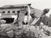Demolition of a theatre in Most, 1983