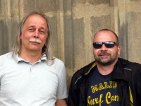 Michal Šaman with his brother Martin at the Liberation Festival in Pilsen 