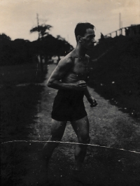 Antonín Kábele during a training 