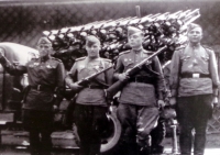 Soviet soldiers in Luky nad Jihlavou
