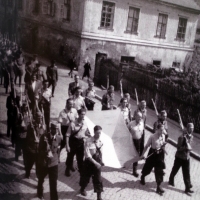 War end celebrations in Louky nad Jihlavou (May 1945)