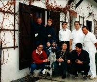 With ODA (Civic Democratic Alliance) at the external meeting, bottom left Jiří Skalický, Libor Kudláček, Jan Kalvoda, Hradec Králové, mid 1990s

