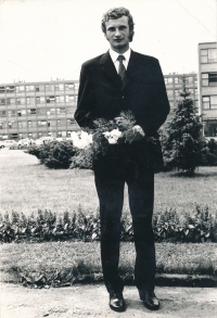Václav Dašek during the graduation in 1973