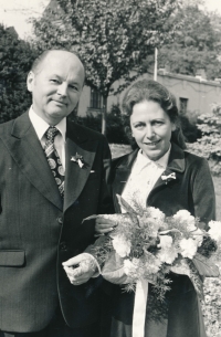 wedding with Miloš Jiří Žádník in 1979