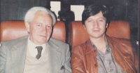 Mewes with his father in Hamgurg in 1983