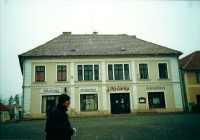"Karel Novotný Department Store", where his grandfather Karel Novotný and his grandmother Marie Novotná lived, it was his mother's birth house, Stráž nad Nežárkou
