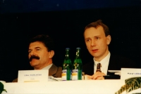 ODA (Civic Democratic Alliance) Conference, Libor Kudláček and Jan Kalvoda, mid-1990s
