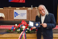 M. Šaman with an award from the rector of the university of West Bohemia (2019) 