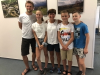 Pupils from the project Stories of Our Neighbors with Květa Jeriová Pecková in Liberec in June 2019