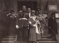 Svatební fotografie Zdeňka Vltavského a Marie, rozené Loukotkové, ze dne 27. března 1926. Soukromý archiv Olgy Pešoutové 