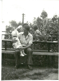 František Jaroš with his daughter Jana, Kateřinky 
