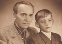 Josef Mevald with his father