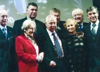 Josef Masopust's 80th birthday in 2011 (Jiří Daler, far right)