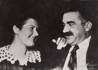 V. L. Borin, strýc Jana Kalvody, s dcerou Věrou, 1939