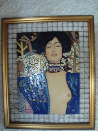 Magda´s painting Pocta Gustavu Klimtovi (The Tribute to Gustav Klimt), 2000