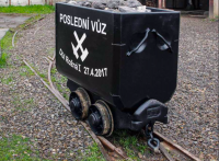 The last excavated cart at the Rožná 1 mine