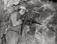 Mining of uranium ore in the Rožná deposit