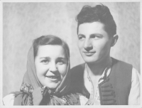Before wedding - Miroslav Ekart with his future wife Jaromíra, 1953