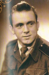 Photograph of Jaroslav Ulrich during his fulfillment of mandatory military service in the year 1951 