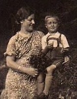 Josef with mother, Vimperk, 1936