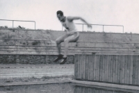 Jan Jurkas when running in the 3000 metres steeplechase race in Pilsen
